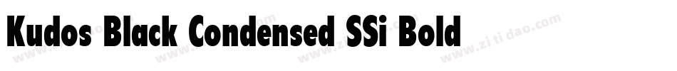 Kudos Black Condensed SSi Bold Condensed字体转换